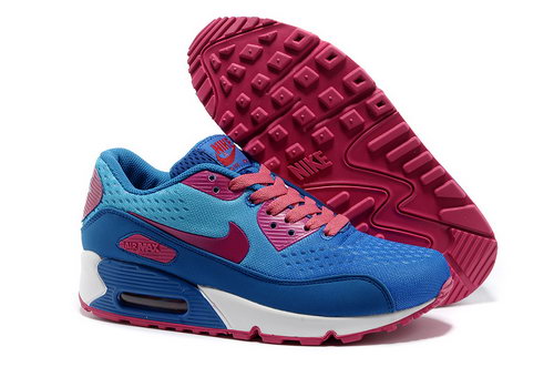Nike Air Max 90 Premium Em Women Blue Pink Running Shoes Online